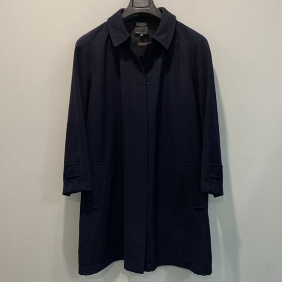 Hilary Radley Blue Trench Coat Size 12 - Picture 3 of 15